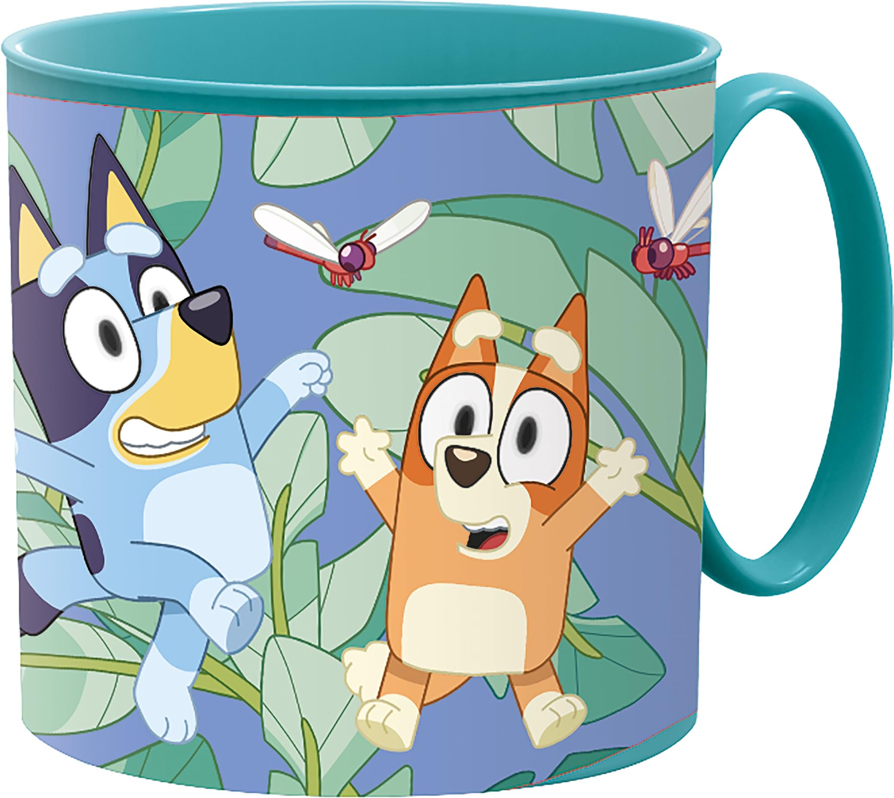 Golddunes Cartoon Kids Character Cute Mini Tiny Mug 265ML Drinking Re-Usable Plastic Cup Microwave Safe 7.5cm x 7.5cm (Bluey)