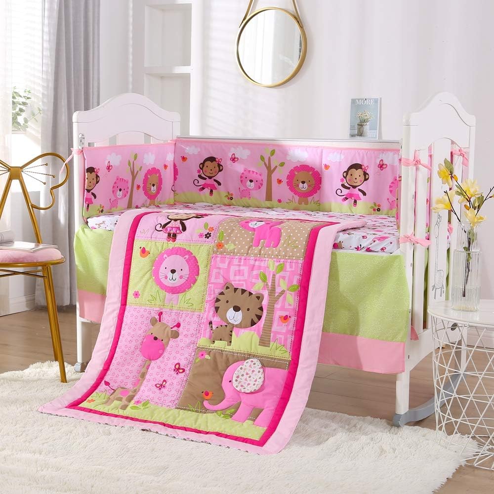 pink elephant bedding