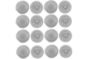 Unomor 500pcs Plastic Screw Caps Grey Screw Cover Cap Self-Adhesive for Cabinet