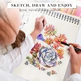 KINSPORY Sketchbook A4 21 x 29.7cm 100 Pages 100gsm Acid Free Spiral Bound view 7