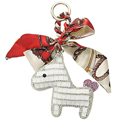  Xiaoxiaoland Horse Scarf Keychains Leather