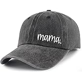 Xucamty Mama Hat for Women, Funny Adjustable Cotton Embroidered Mom Gifts Baseball Cap
