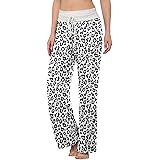 LONGYUAN Women's Comfy Pajama Pants Casual Stretch Pant Drawstring Palazzo Lounge Pants Wide Leg for All Seasons