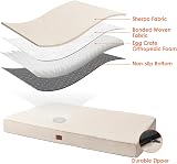 EHEYCIGA Large Orthopedic Dog Bed 89x58x9cm Removable Cover Camel view 4