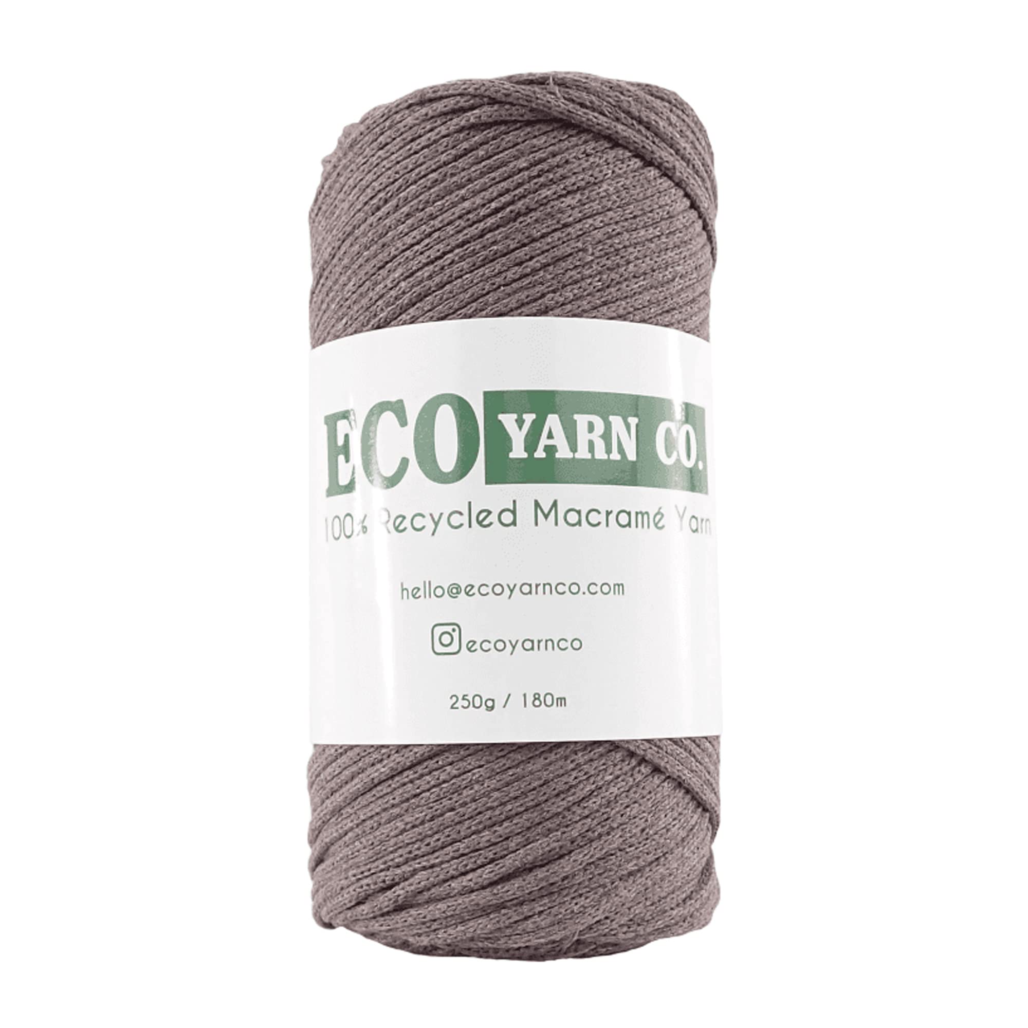 Coffee Cotton/Polyester Macrame Yarn, 180m (250g) — image 1