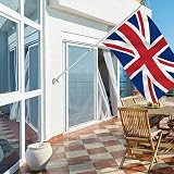 Harrms Flag Pole Kit with Bracket UK Flag Heavy Duty Garden 5FT view 5