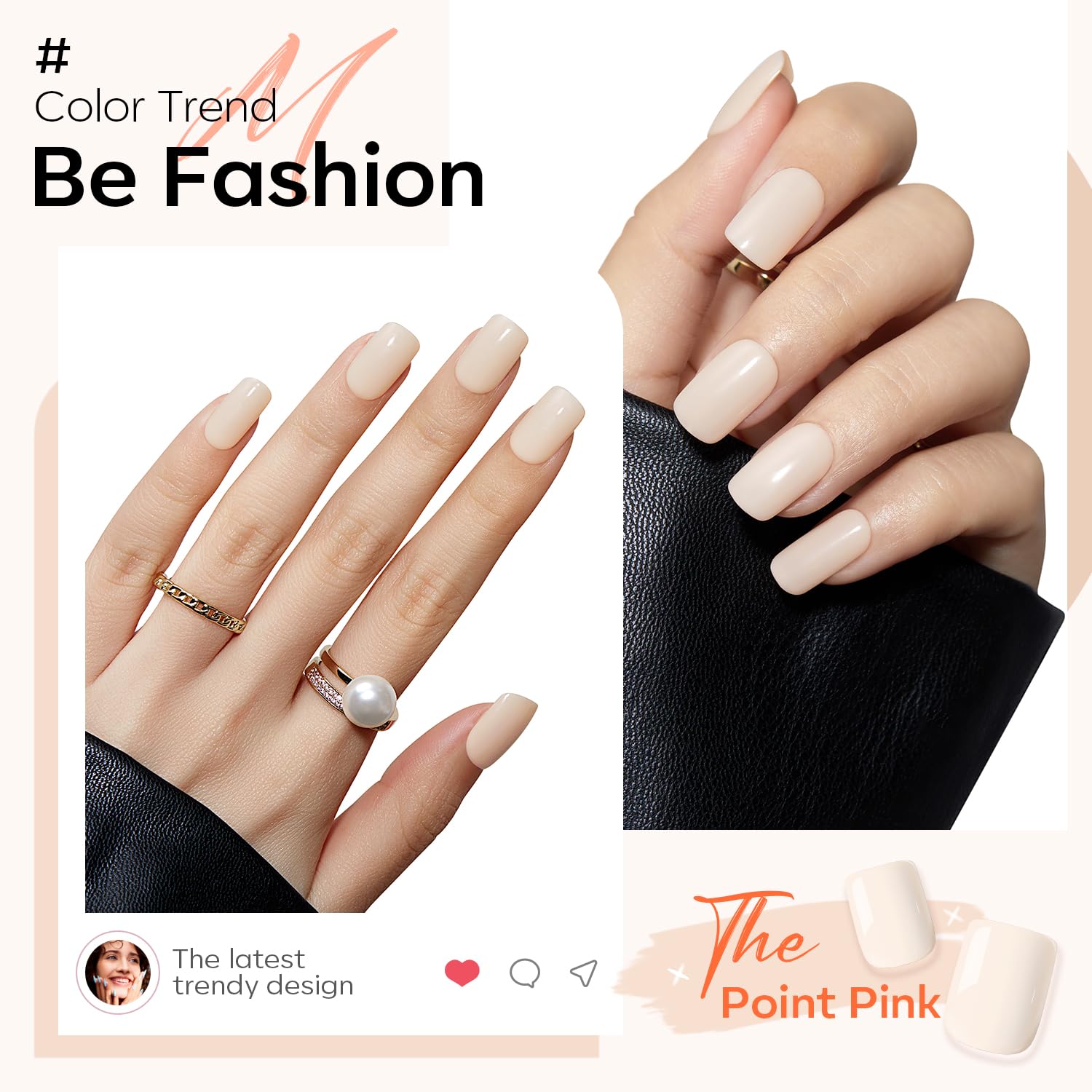 Modelones White Press on Nails, Short Square Fake Nails, Reusable Nail Kit with Nail Glue Adhesive Tabs Mini Nail File, Nails Press Ons 32Pcs16 Sizes, Women Girl Gift - Image 4