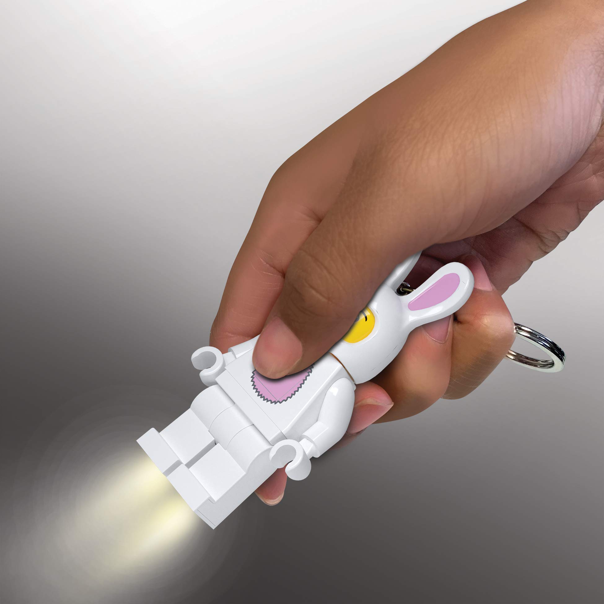 LEGO Minifigures - Large 3 Inch Tall Figure Keychain Light - Bunny Suit Guy (KE73H), Easter basket stuffer
