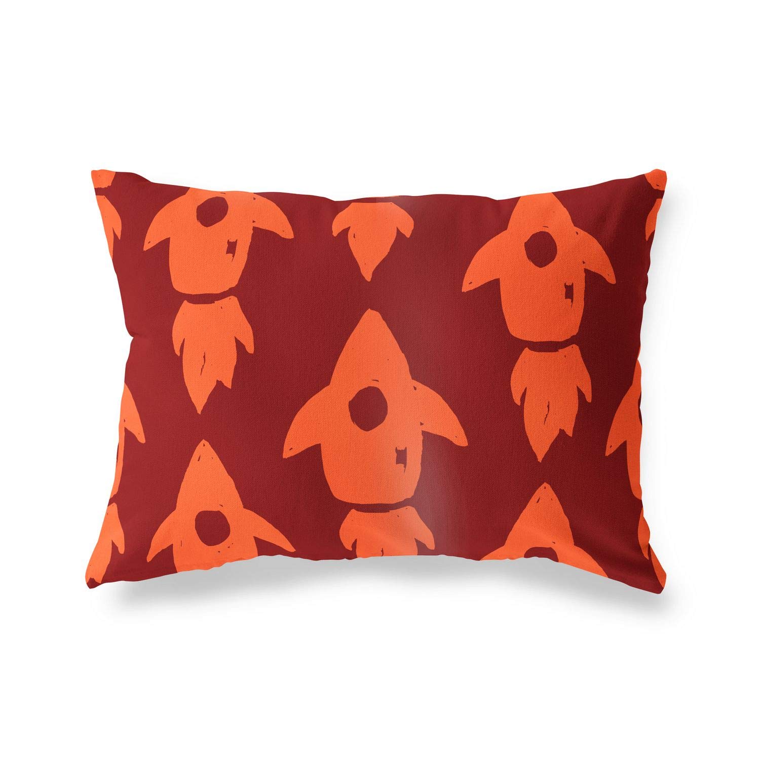 BonaMaison Decorative Cushion Cover, Orange Bordeux Throw Pillow Covers, Home Decorative Pillowcases for Livingroom, Sofa, Bedroom, Size: 45X60 Cm - Designed and Manufactured in Turkey