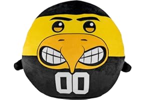 THE SLEEP SQUAD Sleep Squad Iowa Hawkeyes Herky The Hawk 12" Mascot Kiri Cloud Pillow Plushie - Official Collegiate Plush
