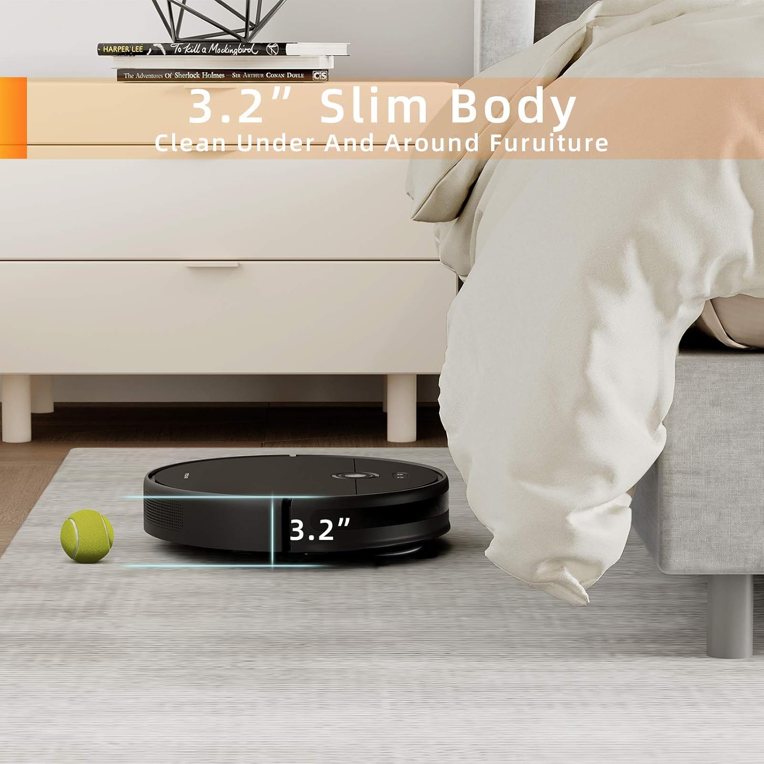 MOVA Z500 Robot Vacuum and Mop, Smart Navigation Robot Vacuum, Robot Vacuum Cleaner with 3000Pa Strong Suction, Alexa, 5200mAh Large Battery, 2-in-1 Vacuum and Mop, for Pet Hair, Hard Floor, Carpet -