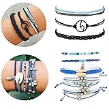 Long tiantian 2 Pcs Summer Surfer Wave Anklet