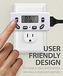 Fosmon 24 Hour Programmable Digital Timer Outlet