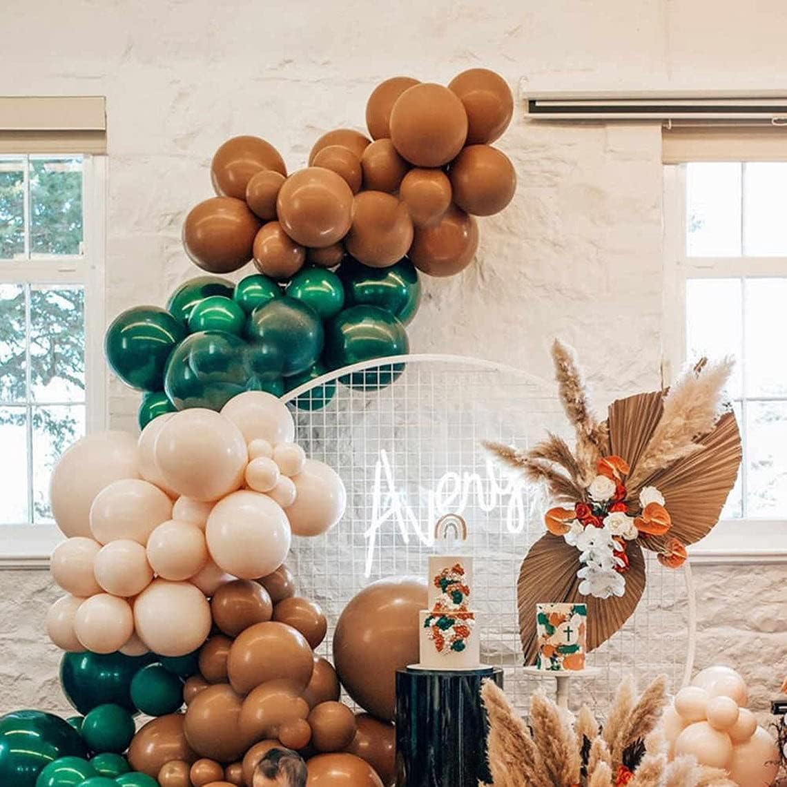 Honinda Brown Balloons Latex Party Balloons 10inch + 5inch 70pcs Helium Balloons Mocha Brown Balloons Bulk for Baby Shower Birthday Wedding Engagement Party Gender Reveal Decoration: Toys & Games