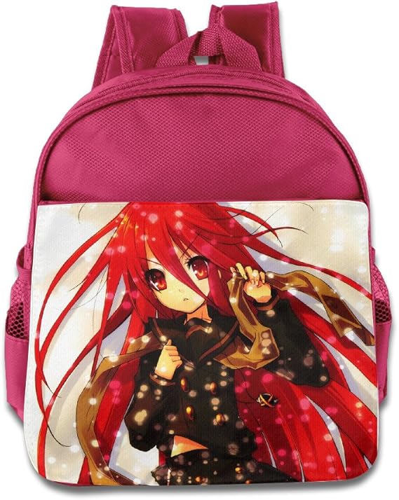 Anime Girl Hair Red Scarf Snow Kids School Backpack Bag Pink Amazon Ca Clothing Accessories
