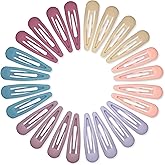 Cptots 24 PCS 2.36 In Metal Snap Hair Barrettes For Women Water Drop Shape Hair Clips For Thick Thin Fine Hair,Matte Pink Blue Purple Rose Red