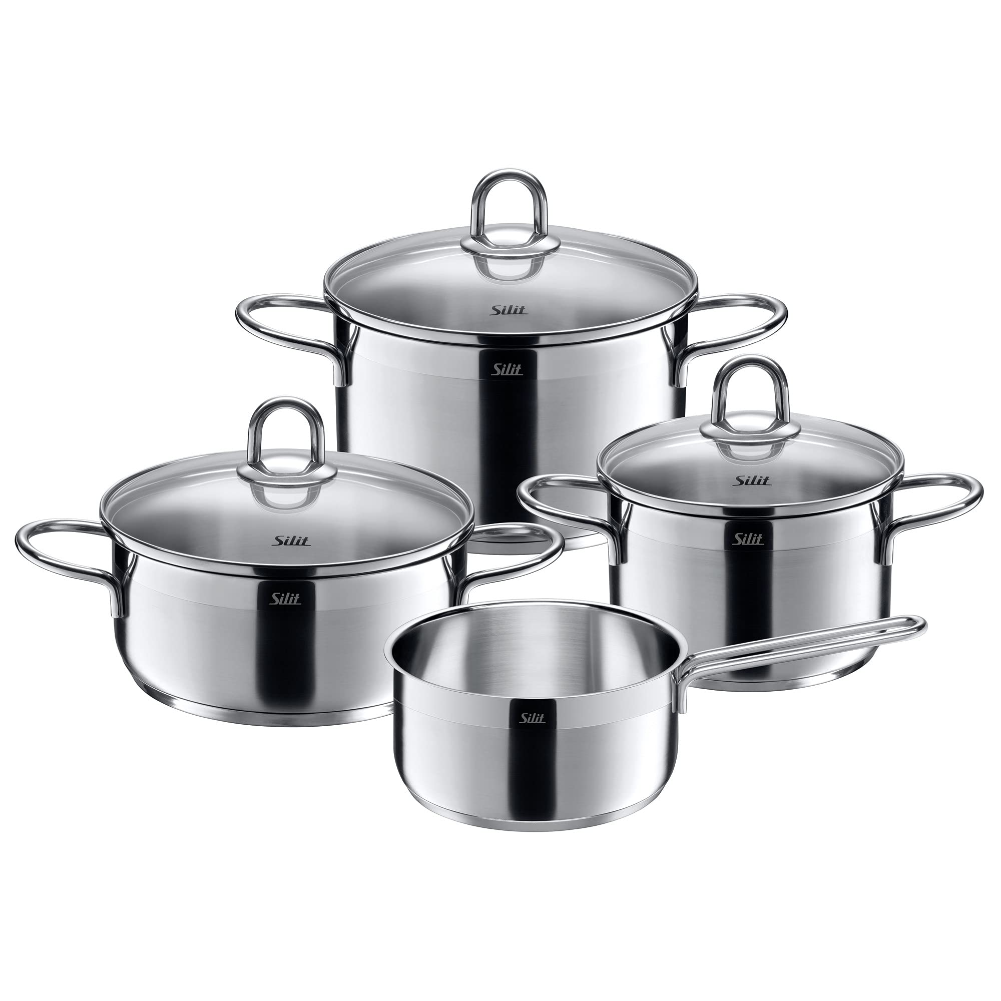 Silit Diamant Pot Set, Silver, 4-Piece