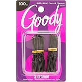 Goody Styling Hair Bobby Pins - 100 Count, Black - Slideproof and Lock-In Place - Suitable for All Hair Types - Pain-Free Hai