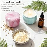 Yinuo Mirror Scented Candles Set 8 x 70 g Floral Fruity 8% Essential Oils view 5