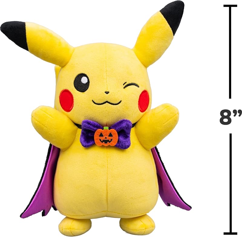 Pokémon Pikachu Plush with Spooky Cape - 20cm Plush with Unique Accessory