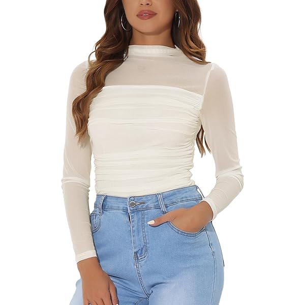 トップス sahara High Neck Sheer Top / 08Nude Sheer Top / 08Nude – MARTE