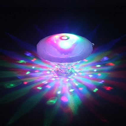 Amazon お風呂ライト バスタブライト Ledスイミングプールライト 防水 マルチカラー7種ライトモード 子供のお風呂に プールパーティーなど 電池式 バッテリー含まれません 18ホットバスライトショー 水中ライト