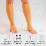 360 Relief Open Toe Compression Socks 15-20 mmHg L/XL Black (1 Pair) view 2