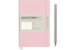 LEUCHTTURM1917 - Notebook Softcover Paperback B6+ - 123 Numbered Pages for Writing and Journaling (Dotted, Powder)