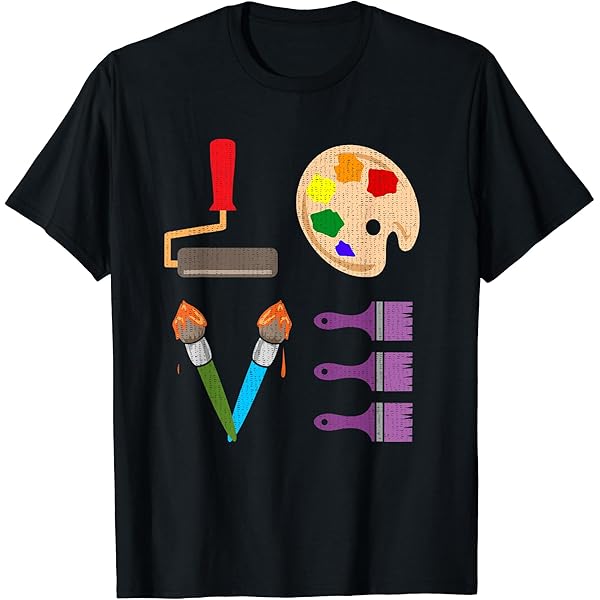 Amazon.com: Art Love Tee, Artist Shirt, Paint Tee, Teaching