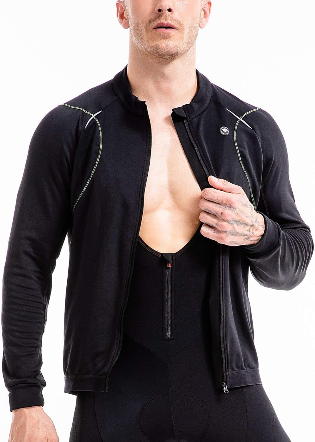 RION Men's Thermal Cycling Jacket, Bike Winter Jacket, Fleece Warm Up, Rear Pockets, Reflective: Clothing