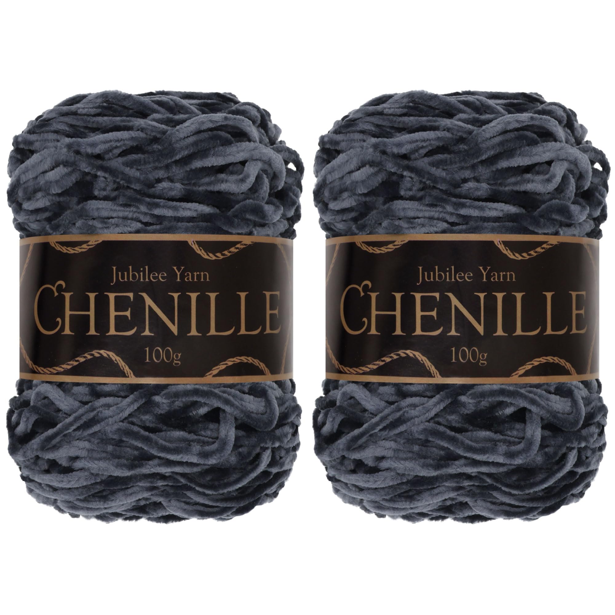 JubileeYarn Chenille Yarn - Worsted Weight - 100g/cake - Cabernet Sauvignon - 2 Cakes