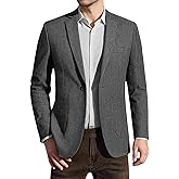 Moncace Men's Slim Fit Casual Blazer One Button Sport Coat Lightweight Suit Jacket with Patch Pocket