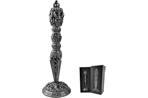 WILLMOVE Wand Dice for DND Dungeons and Dragons DND Metal Fidget Spinner dice for D20 D12 D10 D8 D6 D4 D% dice Goblin Collection(Black)