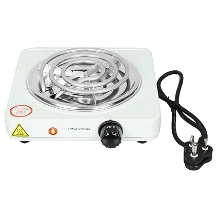 Surya Crystal Single Burner Coil Induction Cooktop/Hot Plate Induction with Coil/Induction Cookers/Electric Heater/Handy G Coil Cooktop by Poweronic (Single Burner.)