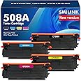 M553 508A Toner Cartridges 4 Pack 508X Compatible Replacement for HP 508A CF360A CF361A CF362A CF363A 508X Laserjet M553dn M577 M553X M553N Printer Ink New Version (Black Cyan Yellow Magenta)
