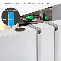 FYY Over The Door Hooks - 4 Pack Upgraded Long Door