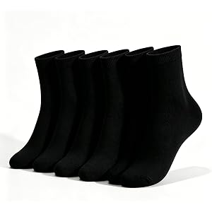 3 Pairs Cotton Socks for Men Women,Soft Cotton Breathable Casual Socks,Solid Color Mid Socks for Work and Everyday Use