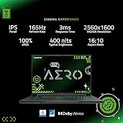 GIGABYTE AERO X16; Copilot+ PC - 165Hz 2560x1600