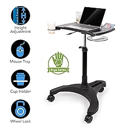 EHO Mobile Laptop Standing Desk Carts on Wheels