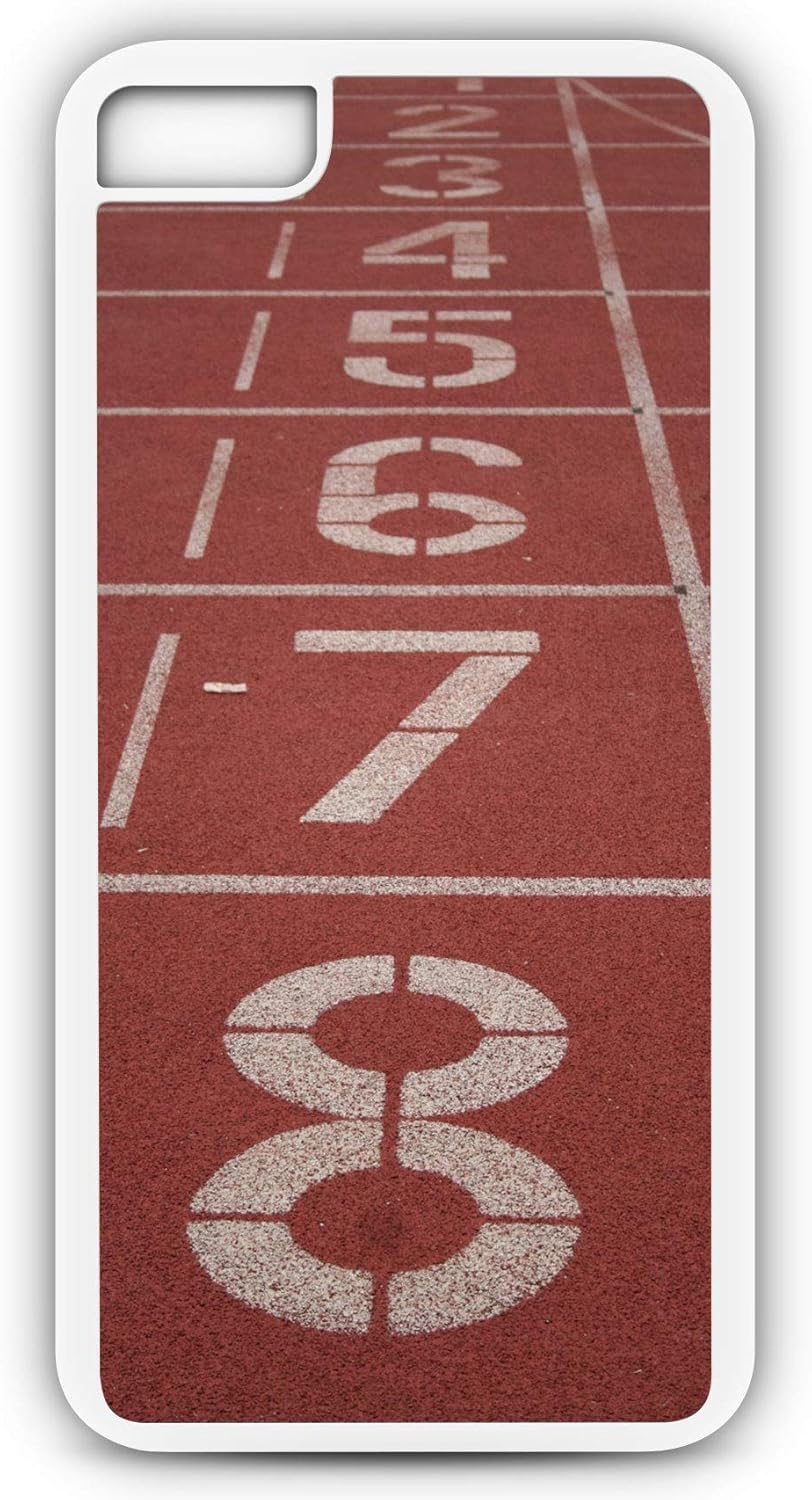 iPhone 6s Case Fits iPhone 6s or iPhone 6 Track Field Starting Line Run Sprint Hurdles 100 Yard Dash 20170 White Rubber by TYD Designs