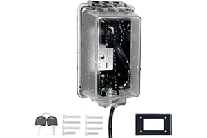 PILISPARK Universal Weatherproof Electrical Outlet Cover with Lock, Baby Proof Outlet Lock Box, Fits Most 2.6 "H x 2.56 "W or Smaller Plugs, Clear Outlet Waterproof Cover Box Fit for Outdoor In-Use