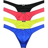 iKingsky Men's Thong Underwear Sexy Low Rise T-Back Under Panties