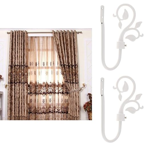 Window Treatment Hardware Fenteer 2pcs Leaf Shaped Wall Mounted