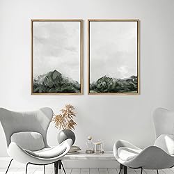 MUDECOR Framed Wall Art Print Set Green and Gray