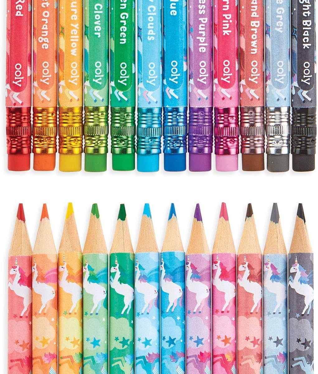 OOLY, Unique Unicorns Erasable Colored Pencils - Set of 12: Office Products