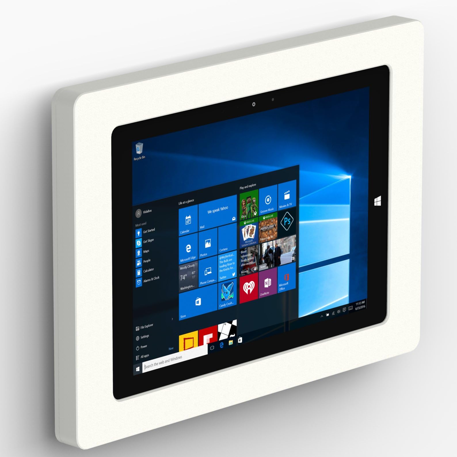 VidaMount White Enclosure and Fixed VESA Slim Wall Mount [Bundle] Compatible with Surface 3