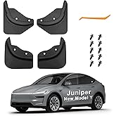 Mud Flaps for Tesla Model Y Juniper (2025) – No Drilling Required, All-Weather Splash Guards to Protect Paint & Body (Medium)