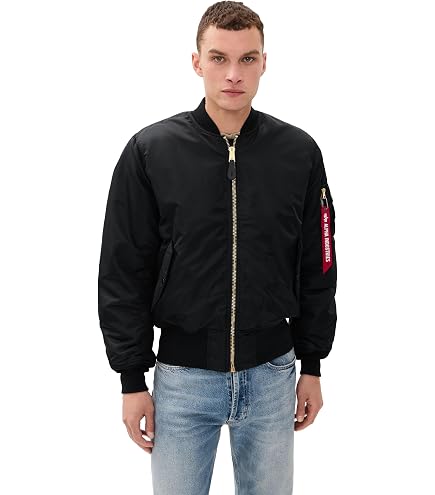 Amazon.com: Alpha Industries Men's MA-1 Flight Jacket - Black