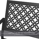 Grand patio Outdoor 2-3 Seater Garden Bench Rust Resistant Black view 5