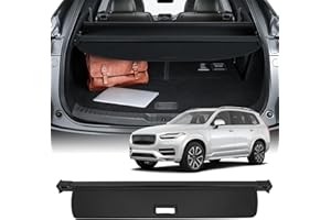 SCITOO Cargo Cover 2020 Fit for Volvo XC60 Upgraded Retractable Rear Trunk Cover with Aluminum PVC&Plastic